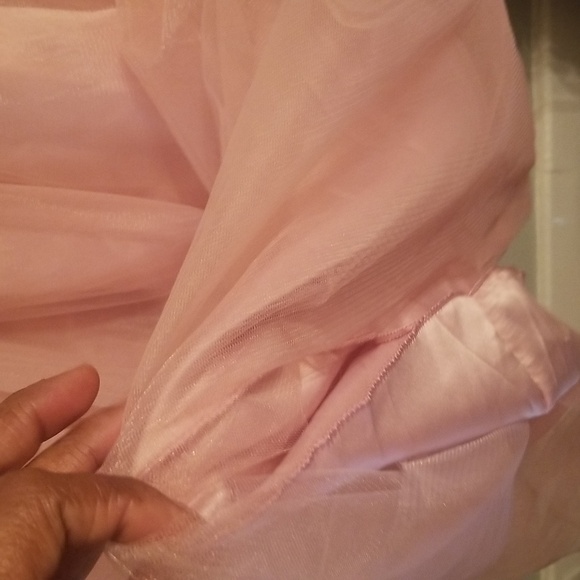 Girls Dusty Rose Pink Tulle Dress NWOT Sz.170/14Y Satin Sleeveless Layered - Picture 7 of 9
